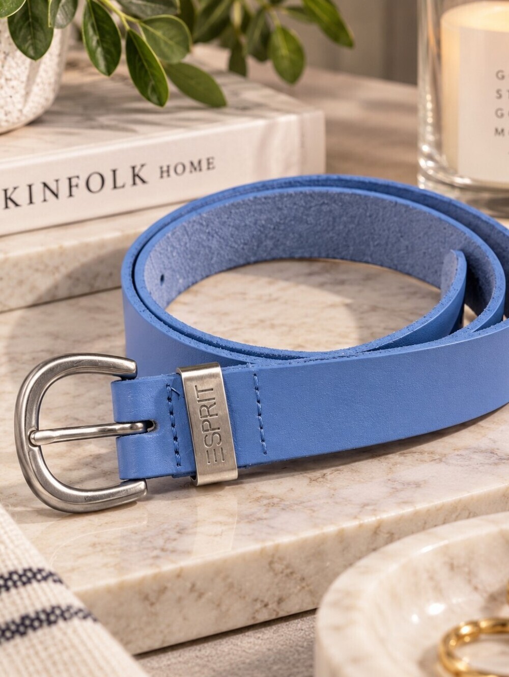Vintage! Esprit | Blue Belt w/ Silver Buckle, Size S